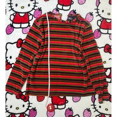 2000s skater grunge multicolor striped top