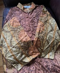 Winlar Maxi Robe Mumu Size M Brown Orange Gold 70’s Mrs. Roper Vintage