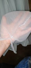 2pc VTG Vanity Fair Pale Sheer Blue Nightgown & Robe Size 34 Pin Tucking W/Beads