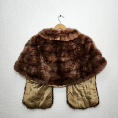 vintage brown fur stole