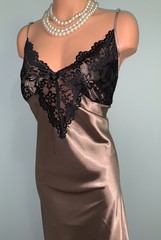 NEW Glossy Secret SATIN NIGHTGOWN Plus sz 1X Full Slip Dress Elegant