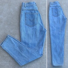 vintage high waist tapered leg jeans embroidered anchor anchors sz 12 28” waist