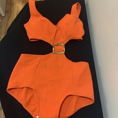 Vintage Pin-up Shape Lee Swimsuit Bathing Suit Robby Len Size 12/34