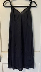 Vintage OLGA Nylon Black Full Slip Nightie Size 36 Knee Length 42”