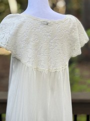 Vanity Fair Vtg Maxi Nightgown Lace Bed Jacket Robe 70s Victorian Cottage Hip XS