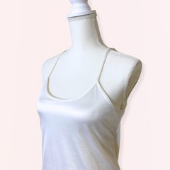 Vintage Cabernet Ivory Slip Dress – Size Medium, 1970s Shimmer Satin Lingerie