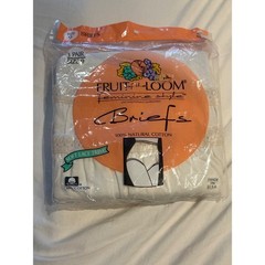 Vintage 1990 Fruit of the Loom panties Briefs 3 Pack White Lace Size 9 1990’s
