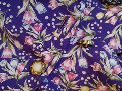Vintage 80s Secretary Dress Midi Blouson Shoulder Pads Purple M Rockabilly Breli