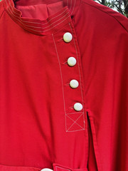 Vintage Jerold Cape Coat Bright Red One Size