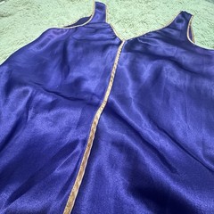 Vintage Val Mode Purple Satin Slinky Slip Nightgown Old Hollywood Lingerie Med