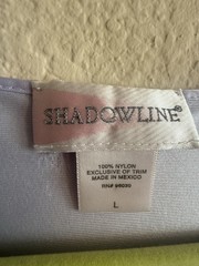Vintage Shadowline New Peignoir Set Robe & Gown Size L Nylon Lavender Long Set