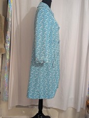 VTG 1971 Mod/GoGo Handmade By Sandy Bob’s Trench Coat W/ Blue Satin Lining Sz M