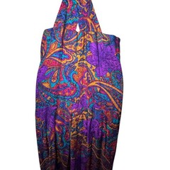 Vintage R.J. Stevens Palazzo Jumper Paisley Wide Leg Boho Cross back Sz 6