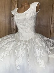 Wedding Eve Of Milady Vintage SIGNED BY “Amalia Carrara” Bridal Satin Gown Nylon
