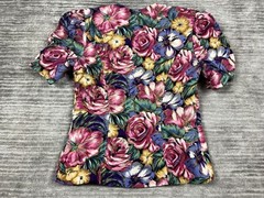Jessica Howard by Mitchell Rodbell Top Womens S Petite Multicolor Floral Padded