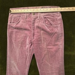 1970s Lee Leens Dusty Rose Corduroy Bell Bottoms – size 26/27