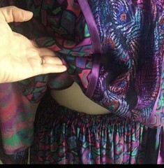Vintage Maggie Shepherd Skirt And Blouse Set Peacock Pattern