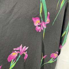 VTG Winlar kaftan dress in a black, pink, and green floral print One Size Mumu