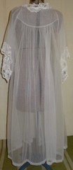 lINGERIE VINTAGE WHITE SHEER DEENA LOUNGE COAT NIGHTY COVER 100% NYLON neocurio