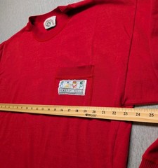Vintage CAMP Beverly Hills Pocket sweatshirt Red No Size Tag/ XL See Measurement