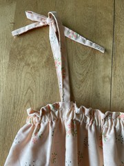 Vintage 70s Tied Straps Top Pink Floral Hippy Retro Brady Bunch