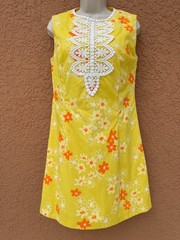 “The Lilly” Vintage 1960Lilly Pulitzer Floral Dress – Crochet Detail – Altered