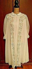 Vintage Eyeful by the Flaums Ornate Sheer Nylon Lace Robe 1950’s