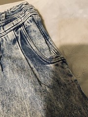 1980s VTG ACID WASH HIGH WAISTED JEANS WEATHERED BLUES WAIST 26-27inches (M)