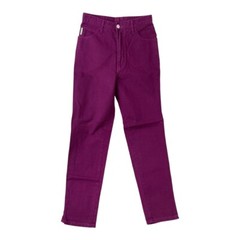 Vintage 80s BONGO Flat Front Straight Leg Zipper Ankle Purple Denim Jeans SZ. 9