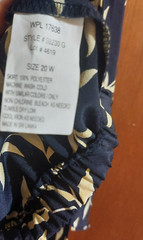 DBY Sz 20W Business Career Faux 2 pc Dress Blue with scarf