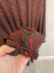 VTG Lady Carol Petites of New York Paisley Print Button Dress Elastic Waist Sz12