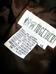 Vintage 80s 90s Spiegal Together Blazer Bomber Leather Jacket M L 42.5
