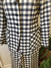 1960’s Jackfin For Billy Lewis Gray & White Buffalo Check Jacket & Pants Set