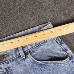 VTG Lee Riders Jeans Women 16 Med Light Blue High Waisted Tapered Made in USA