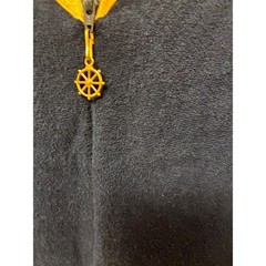 Vintage Blair Navy Blue Velour Terry Cloth House Dress Nautical Ship Wheel Charm