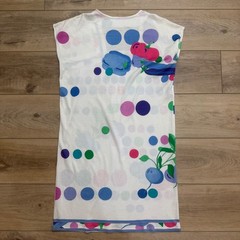 Vintage Leonard Paris Shift Dress Polka Dot Fruit Print Mod Retro Dopamine Dress