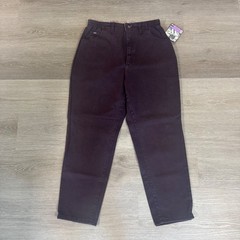 Lee Side Elastic Pants Womens 14 Petite Purple Vintage High Rise Tapered NWT