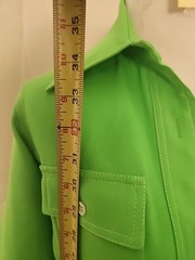 Sir James Hong Kong 1970s lime green long-sleeve collared shirt dress Small