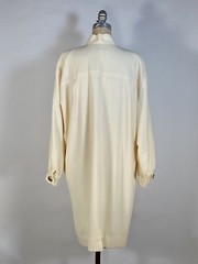 Vintage 1980’s Ivory wool crepe oversize shirt dress by SANDRA OW-WING for NR1