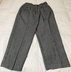Vintage Joan Leslie Pants Womens 14 P Petite Wool Blend Micro Houndstooth