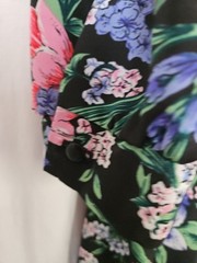 Vtg Breli Floral 70s-80s Dress Belted Lace Cottage Core Union Made USA Size 12