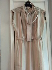 Vintage 1970s or early 80’s sleeveless belted JCPENNEY pink striped summer Dress