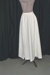 antique skirt white cotton Edwardian/Victorian waist 22 bustle original 1890
