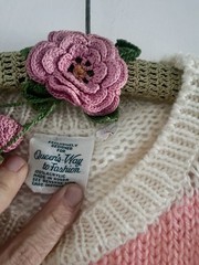 1970s Peach and Pink Psychedelic Swirl Pullover sweater