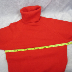 Vtg Reference Point Sz S Lambswool Angora Rabbit Hair Hong Kong Red Turtleneck