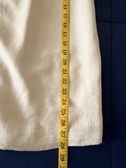 Adrianna Papell Vintage 100% Silk Skirt Suit Cream Cream Size 12/14