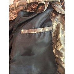 Vintage Fuda International 100% Silk Bomber Jacket SZ Large Animal Print