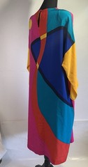 Styled by Mister C Vintage 1980’s Silk Dress Color Block Statement Piece Sz 22
