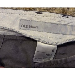 Old Navy Mini Skirt Women’s Size 0 Gray Back Button Pockets Belt Loops