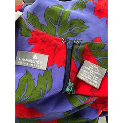 Vintage Silk Floral Poppy Wrap Dress Purple Petite 12 Resortwear Garden Party